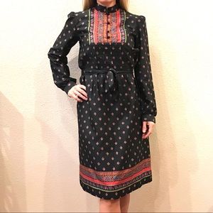 🌹🔥Vintage 70’s Chic Peasant Prairie Midi Dress 🔥🌹